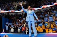 Kamala Harris gjennomførte sitt hittil største valgkampmøte i Atlanta tirsdag.