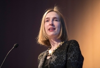Forsknings- og høyere utdanningsminister Iselin Nybø, her under presentasjonen av regjeringens handlingsplan for IKT-sikkerhet, er optimistisk med tanke på samarbeid i framtiden med Storbritannia.