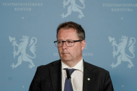 Forsvarsminister Bjørn Arild Gram (Sp). 