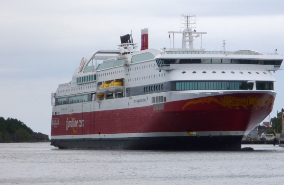 Slagsmålet skjedde på en av ferjene til Fjord Line som trafikkerer mellom Stavanger og Hirtshals.