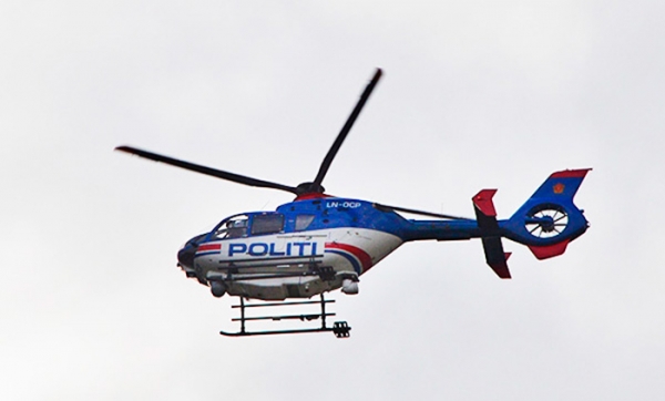 Helikopteret søkte over Kragstad og deler av byen