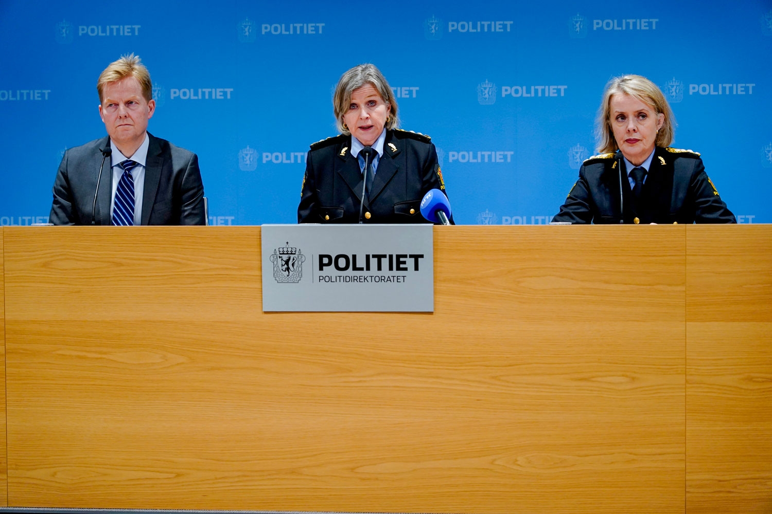 Økokrim sjef Pål Lønseth, Kripos sjef Kristin Kvigne og politidirektør Benedicte Bjørnland la tirsdag samlet fram Politiets trusselvurdering for 2024.