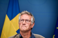 Sveriges statsepidemiolog Anders Tegnell, her under en pressekonferanse i juli. 